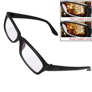 Como Lady Black Plastic Arms Multi Coated Lens Plain Glasses  