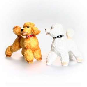  Poodle Hand Crafted Salt & Pepper Shakers   Brown & White 
