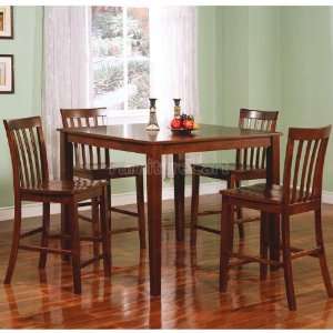  5 Piece Counter Height Dining Set in Walnut by Coaster 