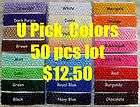 Wholesale Lot of (50) 1.5 Cotton Stretch Headbands U pick colors 