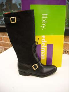 Libby Edelman BLACK QUILTED TALL Matrix BOOTS 10 NEW  