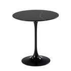Designer Seating Flower End Side Table Black Marble Top