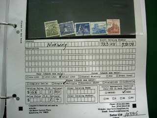 NORWAY, mostly MINT Stamps in 35+ APS Approval pages(binder not 