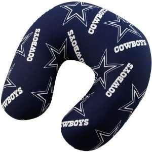   Cowboys Navy Blue Neck Support Travel Pillow 