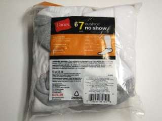 HANES Premium Cushion No Show Socks 7 Pack ~ Comfort Toe Seam  
