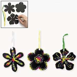  Magic Color Scratch Flower Ornaments   Craft Kits & Projects 