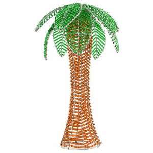   Island Palm Tree 9 Inch Glass Beaded Wire Sculpture