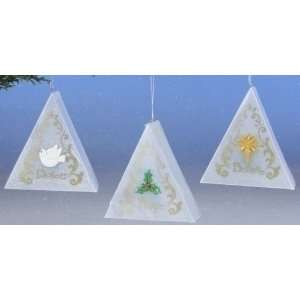   Shimmer Lights Inspirational LED Triangle Ornaments