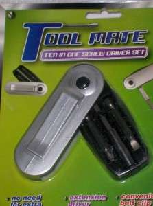 TOOL MATE TEN IN ONE SCREW DRIVER SET HOME POCKET SIZE  