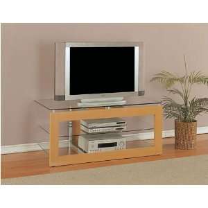   Metal 50in Plasma TV Stand with 8mm Tempered, Clear Glass 492 693