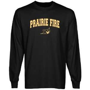  NCAA Knox College Prairie Fire Black Logo Arch Long Sleeve 