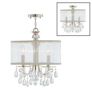  Crystorama Lighting 5623 CH_FLUSH Hampton 3 Light Semi 