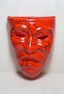 Modern Art Pottery Tragedy Theater Mask Wall Pocket  