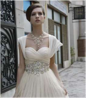 custom bridal bridesmaid wedding dress prom evening gown Short Sleeve 