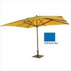   13 Pacific Blue African Mahogany Rectangle Patio Market Umbrella NEW