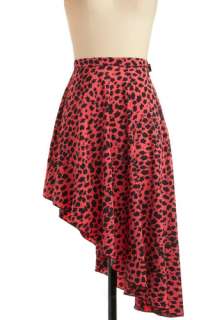 The Bright Way Skirt   Pink, Animal Print, A line, Party, Casual, 80s 