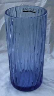 NIB Lalique Vase Saint Jacque SIGNED violet/blue color  
