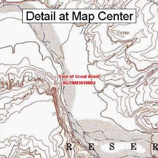 USGS Topographic Quadrangle Map   East of Great Bend, New Mexico 