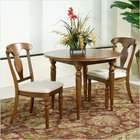   Mirror Charles X Round Double Drop Leaf Dining Table Set (3 Pieces