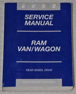 2002 DODGE RAM 1500 2500 3500 VAN & WAGON Dealer Shop Service Repair 