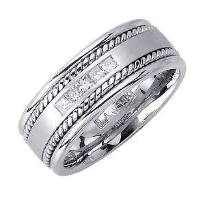    0.25ct Diamond Wedding Ring in 18K White Gold (GH, VS) Jewelry
