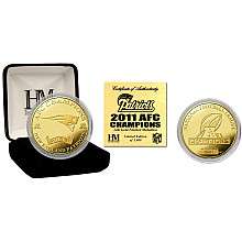 Highland Mint New England Patriots 2011 AFC Conference Champions 24 kt 