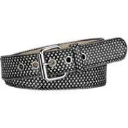   Womens Glittering Belt Studded and Zippered Black/Silver 
