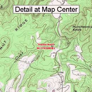 USGS Topographic Quadrangle Map   Oneida North, Tennessee (Folded 