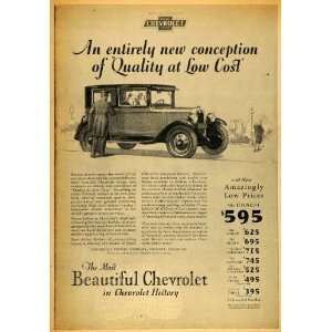  1927 Ad Chevrolet Coach Models Pricing Antique Car 