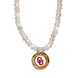  AVA Collegiate Necklace   University of Oklahoma, White 