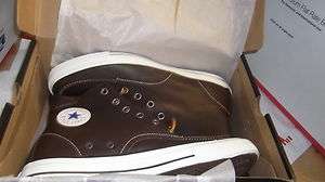   CHUCK TAYLOR BROWN LEATHER CONVERSE CT CLASSIC HI TOP 125651C  