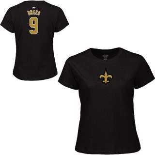   Reebok New Orleans Saints Drew Brees Womens Name & Number T Shirt