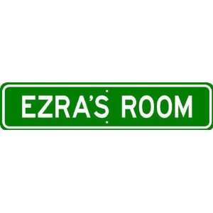  EZRA ROOM SIGN   Personalized Gift Boy or Girl, Aluminum 