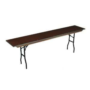   24 X 96 Steel Edge Stained Plywood Folding Table
