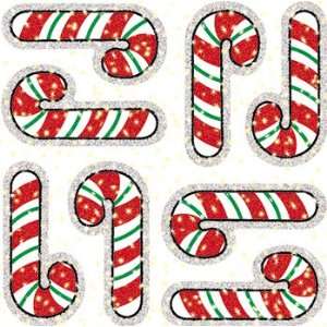  DAZZLE STICKERS CANDY CANES 75 PK