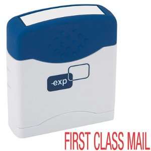  Pre Inked Title Stamp, FIRST CLASS MAIL, Red Ink, EA 