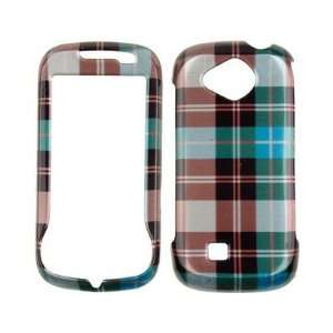   Plastic Design Phone Cover Case Blue Checkers For Samsung Reality U820