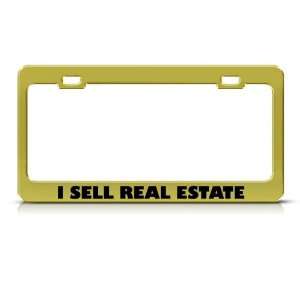 Sell Real Estate Realtor Metal Career Profession license plate frame 