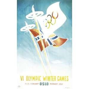  Olympics Norway 1952 Poster