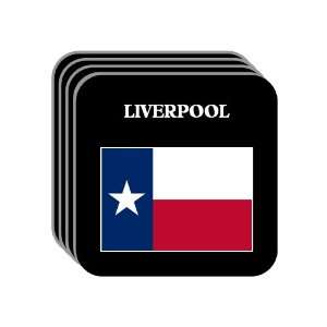 US State Flag   LIVERPOOL, Texas (TX) Set of 4 Mini Mousepad Coasters