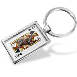  Keychain Queen of Spades   Queen / card game   Hand Made 