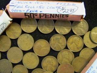 Full Roll of (Fifty) 1927 D Lincoln Cents Good to Fine+  