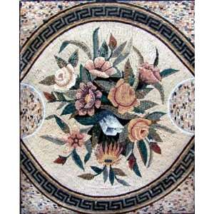   40x48 Flower Mosaic Art Tile Stone Floor Inlay Wall 