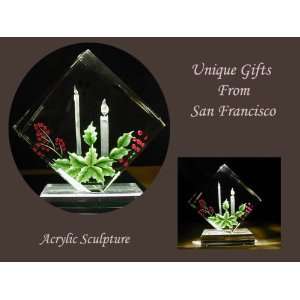  Acrylic Sculpture Christmas Candle