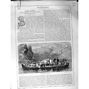  Art Journal 1860 Highland Ferry Boat Mountain Wedding 