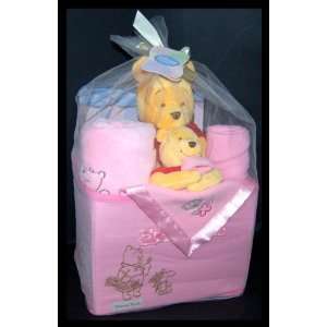  Disney Baby Winnie the Pooh Plush   Pink 13 Piece Gift Set 