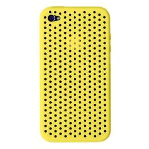 Apple iPhone 4 * Soft Silicone Case * Breathable Mesh * (Yellow) 16GB 