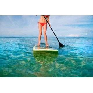 Woman on Stand up Paddle Board in Turquoise Water   18W x 12H   Peel 