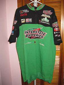 RARE Nike Bobby Labonte #18 JGR Interstate Batteries Pit Crew Shirt 