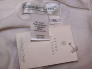 COLDWATER CREEK~NWT~IVORY SWEATER/SCARF~XL 18  